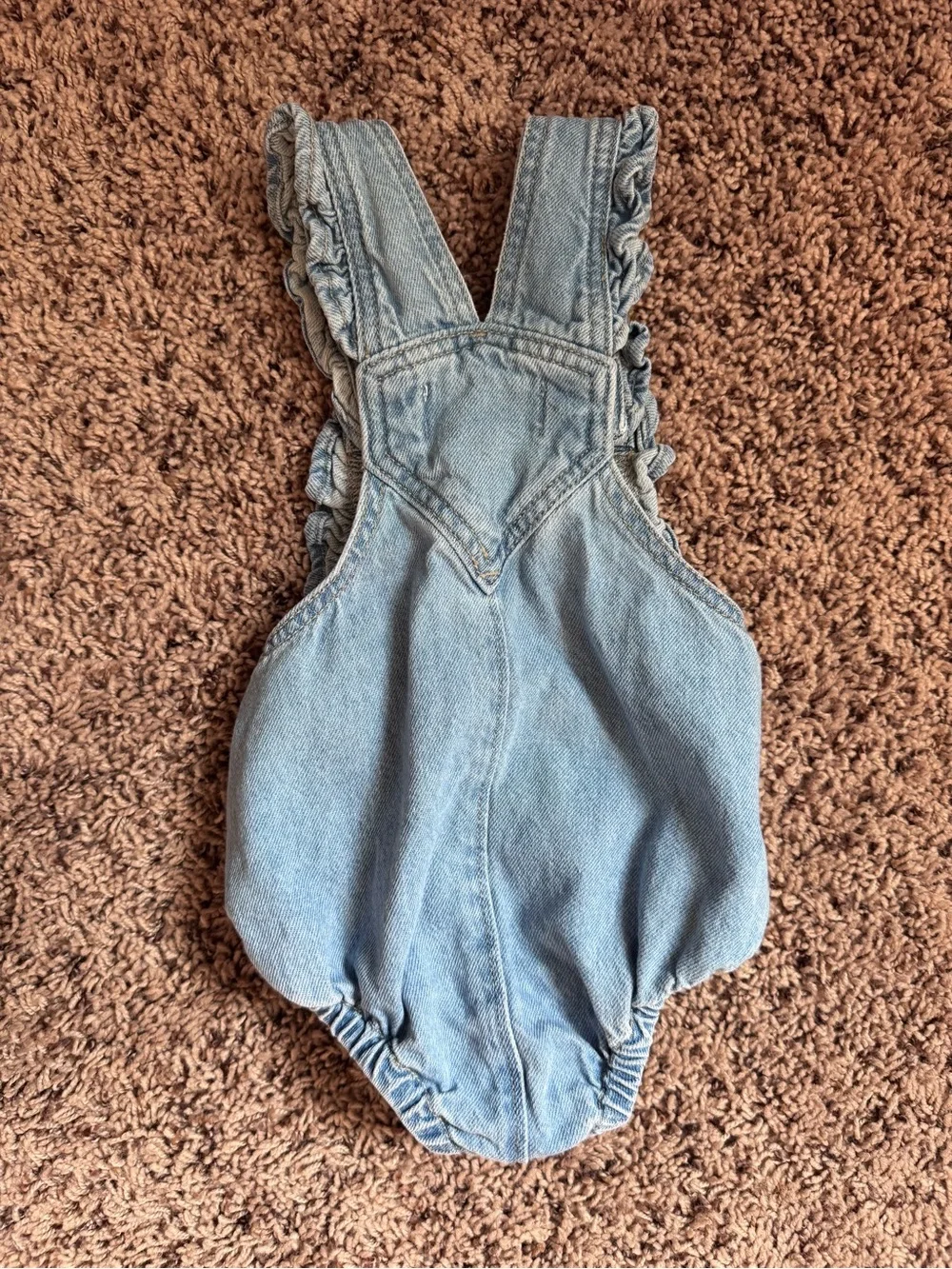 Old Navy Light Blue Denim Ruffle Strap Overalls